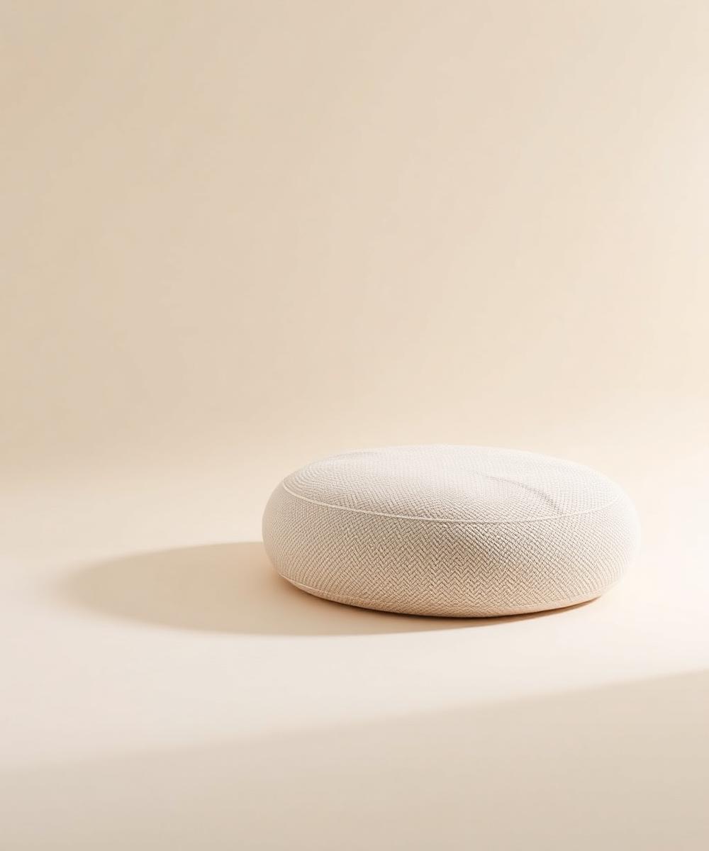 Bouclé Floor Pouf